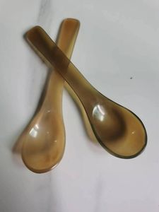 Cucharas Vintage de Cuerno de Búfalo con Mango Largo, Acabado Espejo, Utensilios Duraderos para Servir Té - Product Image 3