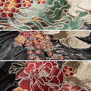 Fully Embroidered Streetwear Satin <b>Varsity</b> <b>Jacket</b> for <b>Men</b> Stand Collar Outerwear Winter Polyester Satin <b>Bomber</b> <b>Varsity</b> <b>Jackets</b> - Product Image 4