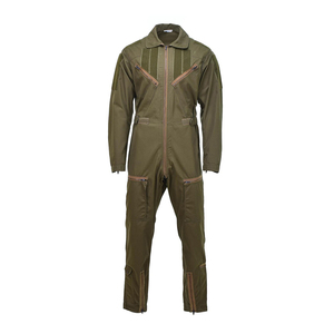 Green Flight Suit Workwear Pilot Coverall Full Zipper Utility Jumpsuit <b>Men's</b> Tactical <b>Overalls</b> - Product Image 2