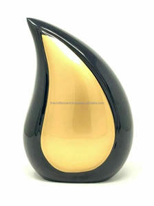 Urnas de Cremación de Aluminio al por Mayor, Forma de Lágrima, para Cenizas Humanas, Esmalte Blanco Impreso, Personalizables, Artículos Funerarios de Alta Calidad - Product Image 6