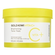 Holika Holika Gold Kiwi Vita C Plus 140ml Confezione da 80 Dischetti Tonificanti Illuminanti in Cotone - Sconto Speciale - Product Image 1