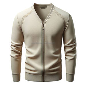 Logo personnalisé imprimé sweats à fermeture éclair brodé col en V col rond manches longues couleurs unies grande taille tissu polaire d'hiver - Product Image 2