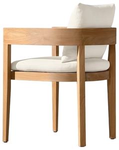 เก้าอี้ไม้สักแท้พรีเมียมพร้อมเบาะรองนั่ง – เก้าอี้รับประทานอาหารทันสมัยสำหรับใช้ภายในและภายนอกอาคาร เหมาะสำหรับโรงแรม วิลล่า และรีสอร์ท จากผู้จัดจำหน่ายเฟอร์นิเจอร์ - Product Image 3