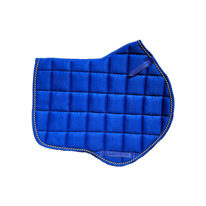 Silla de Montar para Caballo Hecha a Mano con Cuero Genuino Fanfaree, Conjuntos de Equitación Personalizados, Almohadilla de Silla de Montar de Adiestramiento Azul Marino con Relleno de Algodón, Personalizada - Product Image 1