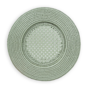 Wedding table decor supplies green rattan charger plates woven chargers cheap cost <b>placemats</b> - Product Image 1