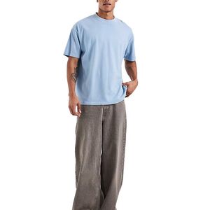 Oem Premium Thick Neck Custom Heavyweight Oversized T-shirt Blank 250gsm 100% Cotton Adults Oversized <b>Tshirt</b> Breathable - Product Image 4