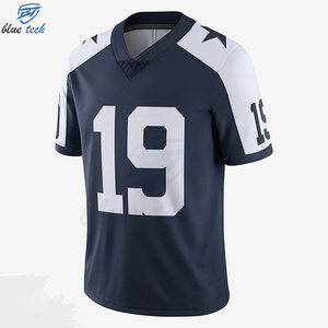 High Quality Custom Team Name & Number Sublimated American Football Jersey with Short Sleeve 100% Polyester Breathable Quick Dry - Product Image 3