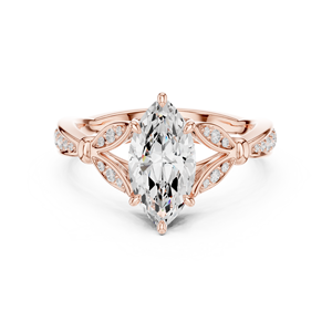 Anillo de Compromiso de Moda con Diamante Cultivado en Laboratorio IGI de Corte Marquesa de 1.50CT, Color E, Claridad VS1, Oro Amarillo de 14K, Diseño Aries Jewel - Product Image 1