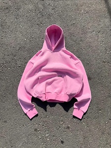 Premium Quality Oversized Heavyweight Fleece <b>Hoodie</b> <b>Pink</b> Drop Shoulder Pullover Badge Cuff Logo <b>Hoodie</b> for Women - Product Image 1