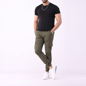 2026 New High-Waisted Breathable Straight 100% Cotton Cargo Pants for <b>Men</b> Stylish Casual Wear Pockets Hot Selling OEM - Product Image 1