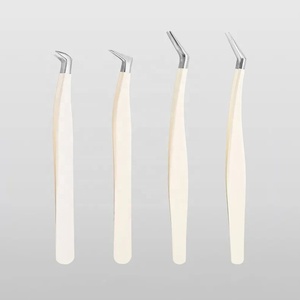 Pince à épiler de précision professionnelle en acier inoxydable à pointe haute Gray Rocks Outil de beauté pour l'application des cils - Product Image 4