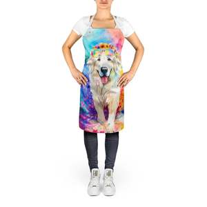 Delantal grande Multicolor Unisex Great Pyrenees Hippie Dawg para cocinar manualidades para hornear jardinería-para adultos hombres y mujeres - Product Image 2