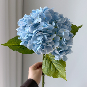 Flores de Hortensia Artificiales de Alta Calidad, Hortensia de Látex con Tacto Real, Cabeza Grande, Hortensia Verde, Flor Artificial al por Mayor - Product Image 5