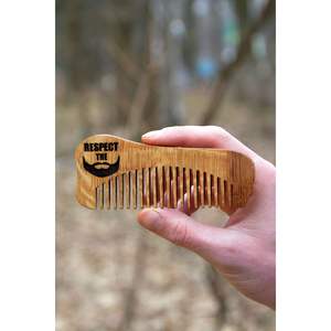 Peigne à cheveux en bois de neem écologique fait à la main, artisanat durable en bambou et en bois, outil de toilettage - Product Image 3