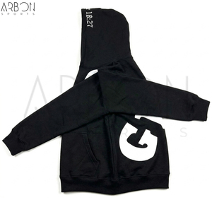 Sweat-shirt à capuche pour homme de couleur noire avec logo personnalisé, service OEM ODM, bon fournisseur, nouvelle arrivée, fabrication artisanale, qualité supérieure - Product Image 3