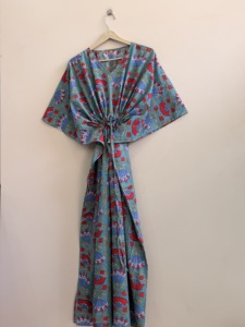 Hand Block Print Boho Women Kaftan <b>Loose</b> Fit Maxi <b>Dress</b> - Product Image 2