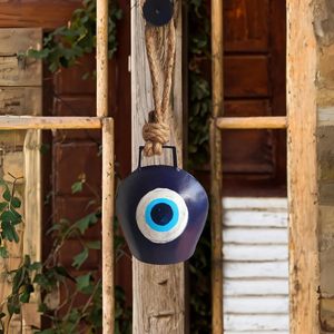 Décoration murale traditionnelle en résine bleue anti-mal, forme ronde, faite à la main, style rustique, pour intérieur - Product Image 2