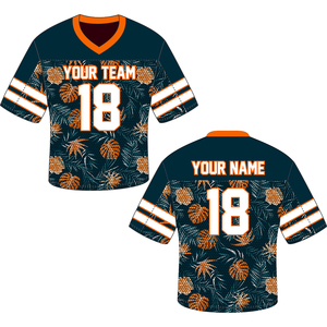 Maillots de football américain personnalisés OEM, imprimés par sublimation, respirants, grandes tailles, manches courtes, maillots d'entraînement personnalisés - Product Image 3