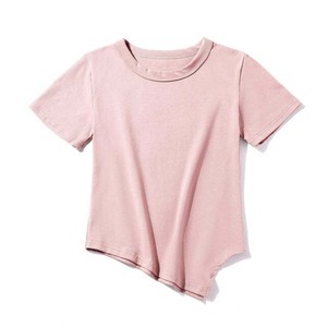 Camisetas Deportivas de Cuello Redondo para Mujer, Manga Corta, Tejido de Punto, 220g, Antiarrugas, Compresión, Secado Rápido, Verano, Casual - Product Image 5