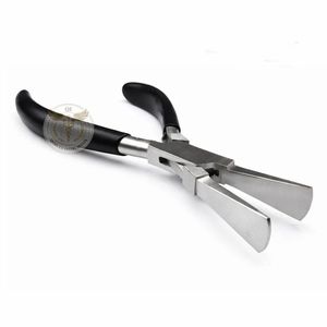 Alicates de punta plana tipo pico de pato de primera calidad, mordaza dentada, acero inoxidable, peso ligero, trabajo suave, para engaste de joyas, profesional QORVEX - Product Image 3