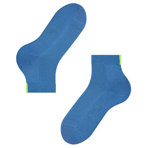 Chaussettes ras du cou pour femme, bleu uni, tricotées, coupe classique, écologiques, motif automne, volants, usage quotidien, intérieur, en coton - Product Image 3