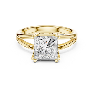 Classic <b>Split</b> Shank Engagement Wedding Anniversary <b>Rings</b> 2 CT E VS1 Princess Cut IGI Lab Grown Diamond 14K Solid Gold <b>Ring</b> - Product Image 1