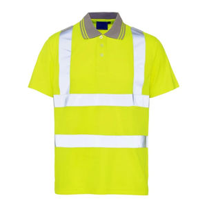 Polo réfléchissant haute visibilité, vêtements de travail de sécurité haute visibilité avec bande réfléchissante pour les travailleurs du bâtiment et l'industrie - Product Image 1