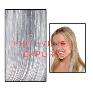 Accesorios para extensiones de cabello de oropel plateado con 2 clips Juego de accesorios para extensiones de cabello - Product Image 3