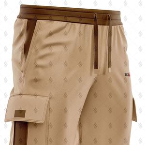Pantalones cargo casuales de frente plano, personalizados por el fabricante, transpirables, con caída suave, aspecto clásico y resistencia al desgaste confiable. - Product Image 6