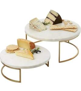 Support à gâteau en métal au design classique, plaqué argent, forme ronde, pour la décoration de table de mariage ou d'anniversaire - Product Image 3