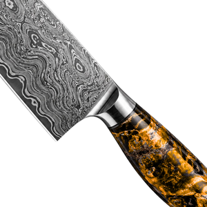 Couteau de Chef de Luxe en Damas Fait Main pour la Cuisine, Accessoire de Cuisine Professionnel avec Lame Tranchante et Manche Ergonomique - Product Image 5