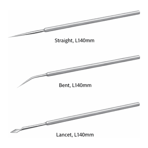Aguja de disección de acero inoxidable BOCHEM de 140 mm - Puntas rectas y curvas para investigación de tejidos - Product Image 3