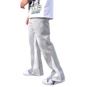 2025 personnalisé haute qualité Baggy gris pantalons de survêtement pour hommes grande taille Baggy gris Flare pantalon nouveau Design plat avant peint décoration - Product Image 3