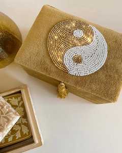 กล่องเครื่องประดับกำมะหยี่ปักลายลูกปัดคริสต์มาส B.H CRAFTS รูปทรงสี่เหลี่ยมผืนผ้า ลายดอกไม้ ดีไซน์หรูหรา กล่องเก็บของอเนกประสงค์สำหรับใช้ในบ้าน - Product Image 2