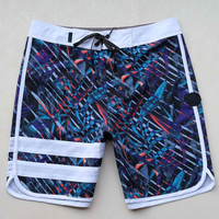 Shorts de Playa de Lujo para Hombre con Logotipo Personalizado, Traje de Baño 100% Poliéster con Estampado de Palmeras, Cintura Media con Cordón Ajustable