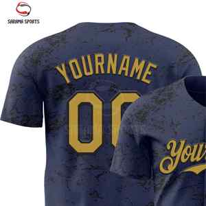 Camiseta de Béisbol Personalizada con Logotipo, Sublimación de Alta Calidad, Talla Grande, Negra, con Botones, Juvenil, Unisex, Oversize - Product Image 5