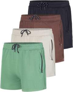 Shorts de plage et de sport pour hommes personnalisés de haute qualité, taille mi-haute, décontractés, en tissu tissé, avec cordon de serrage et motif imprimé - Product Image 5