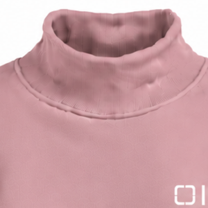 Sudadera de cuello alto para mujer, color rosa empolvado, manga larga, estilo oversize, de forro polar, informal, para invierno, estilo urbano, a la moda - Product Image 3