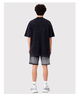 ผู้ผลิตขายส่งเสื้อยืดคอตตอนผู้ชายทรงโอเวอร์ไซส์ แขนสั้น ผ้าถักเนื้อนุ่ม สีพื้น สำหรับฤดูร้อน รับสั่งทำตามแบบ - Product Image 2