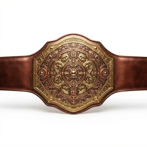 Custom Handmade Championship <b>Belt</b> Personalized for <b>Wrestling</b> Boxing Sports Award Gold Plated Metal Plate Leather Strap Engraved - Product Image 5