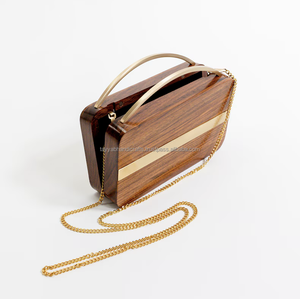 Caja de madera de lujo hecha a mano, bolsos de mano personalizados para mujer con Cruz - Product Image 5
