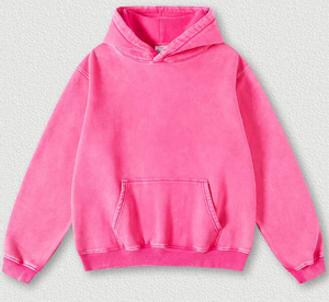 Sweat à capuche personnalisé délavé à l'acide, coupe oversize, style vintage, en coton épais, pull à capuche vierge, streetwear - Product Image 3
