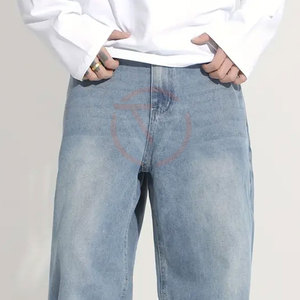 Pantalones vaqueros holgados de moda para hombre, estilo casual urbano, nuevos, lisos, desgastados, rectos, holgados, ¡gran oferta! - Product Image 5