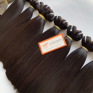 Listo para enviar Extensiones de cabello humano Remy vietnamita negro natural de 12 pulgadas Máquina recta de hueso Paquetes de cabello real de doble trama - Product Image 1