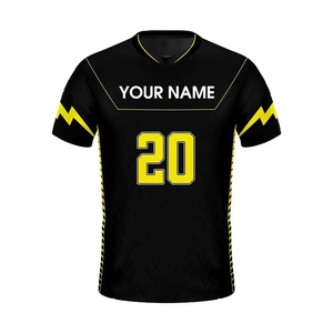 Maillot de football américain personnalisé, nouveau design OEM, impression par transfert thermique de haute qualité, respirant, manches courtes, entraînement - Product Image 2