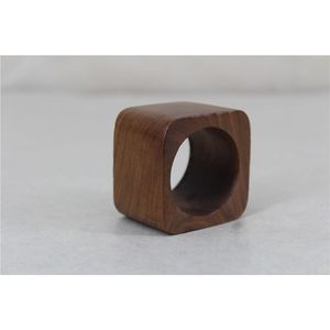 Handmade Walnut <b>Wood</b> Napkin Rings Set for Wedding <b>Table</b> Decoration <b>Rustic</b> Wooden Napkin Holder Bulk for Hotel <b>Dining</b> Tissue Ring - Product Image 5