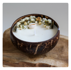 Vela Aromática Artesanal de Cáscara de Coco al por Mayor con Cera de Coco Natural Orgánica y Aroma Duradero - Product Image 1