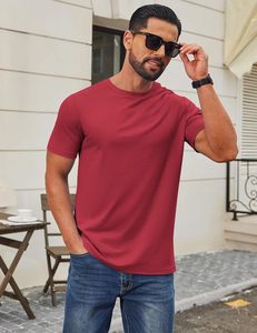 Camiseta Casual de Corte Ajustado para Hombre, 100% Algodón Ecológico, Secado Rápido, Transpirable, Estampado Digital, Cuello Redondo, Manga Corta - Product Image 2