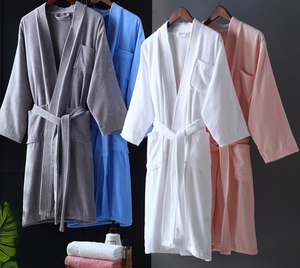 Peignoir Kimono en Coton Éponge 100% pour Hommes et Femmes, Grande Taille, Robe de Luxe pour Hôtel et Spa, Respirant, Doux, Absorbant, Séchage Rapide - Product Image 1