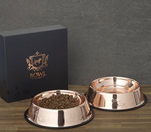 Comedero Doble para Mascotas de Alta Calidad con Base Antideslizante y Cuencos Duraderos de Acero Inoxidable para Uso Doméstico - Product Image 1